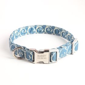 Fashion Cute Simple Pet Dog Collar (Option: Grey Blue-M)